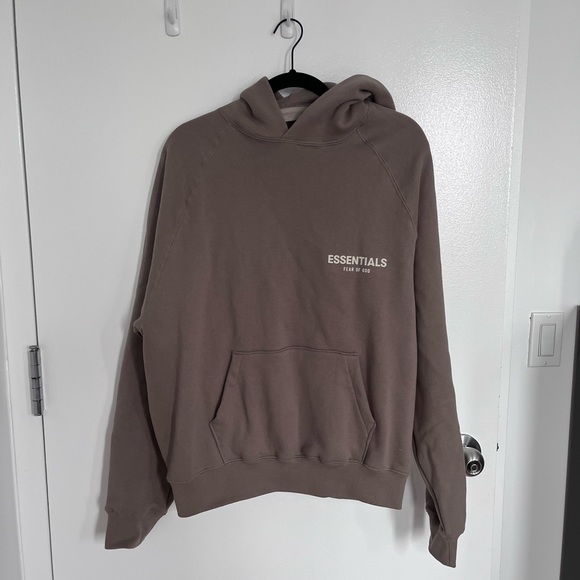 Fear of God Tops - Essentials Fear Of God Taupe Small Hoodie-New with Tags